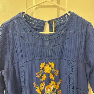 Free People Blue Floral Dress thumbnail 2