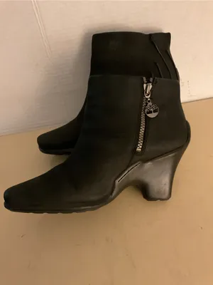 Timberland women Black Nubuck leather Chelsea Ankle Boots US 9 thumbnail 8