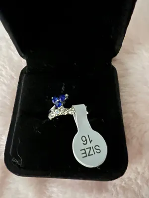 Women’s Gorgeous Silver Plated CZ Rhinestone Ring Size 16/8.5 US thumbnail 1