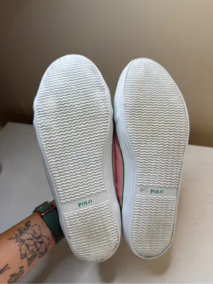 90's Polo Ralph Lauren light pink Canvas sneakers (size 8) vintage preppy Y2K thumbnail 12