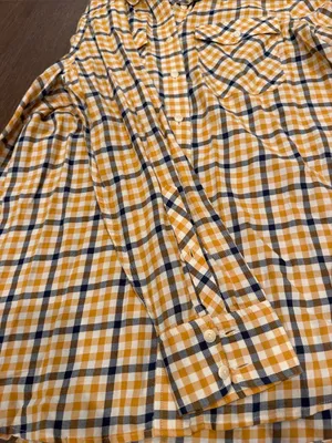 J. Crew Yellow and Navy Plaid Button-Down Shirt Size 10 - Women’s - C1-615 thumbnail 6