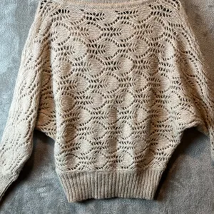 Free People XS‎ Womens Shawl Collar Cardigan Wool Crochet Knit Eyelet Cottage thumbnail 5