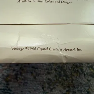NOS vintage 80s Bridal Belle’s ivory sheer bouquet hosiery, size tall thumbnail 7