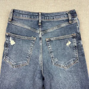 We The Free Jeans Womens 27 Blue Medium Wash High Rise Straight Distressed Denim thumbnail 10
