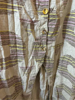 Celandine Anthropologie neutral printed linen blend maxi dress thumbnail 7