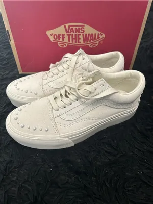 VANS old skool platform pearls lace up low top shoes sneakers women’s 8 new thumbnail 7