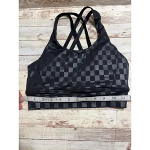 Buffbunny Sports Bra Checkered Size Small Athleisure Active Yoga Workout Strappy thumbnail 3