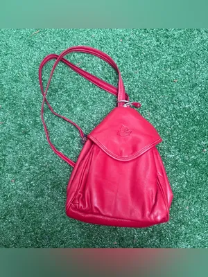 Canyon Outback Red Leather Shoulder Bag Convertible Backpack Louisville Cardinal thumbnail 16