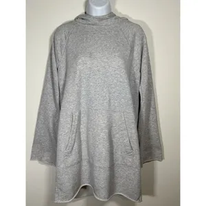 ATHLETA‎ Sweatshirt Cotton Blend Hoodie Grey Long Athleisure Workout Size Small thumbnail 2