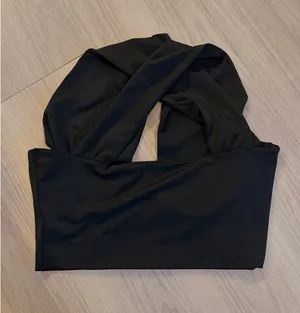 SheIn Black plunge corset style top thumbnail 2