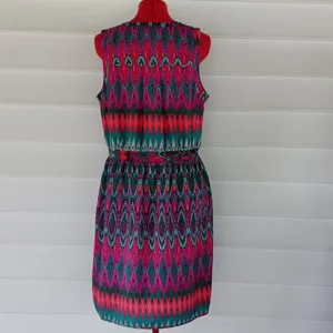 Charlie Jade Colorful Tulip Dress Sz L thumbnail 6