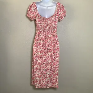 Hello Molly‎ Stunning Stella Midi Dress Pink M Cottagecore Coquette Feminine thumbnail 5