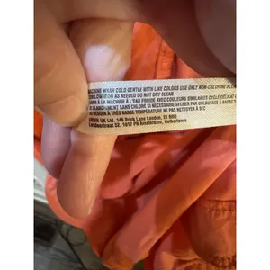 Anthropologie Daily Practice Mini Dress Orange Tango Cotton Size Medium thumbnail 6