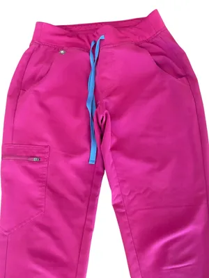 FIGS Zamora Joggers Scrub Bottoms Raspberry Sorbet Womens Size XXS Petite thumbnail 3