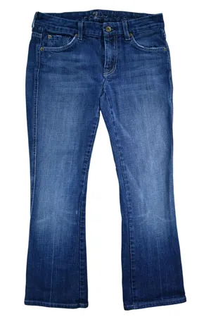 7 For All Mankind A-Pocket Bootcut Jeans Blue Medium Wash U130055U-055U Size 27 thumbnail 1