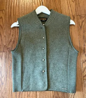 Kurt Geiger vintage 100% wool olive green vest 42/12 thumbnail 2