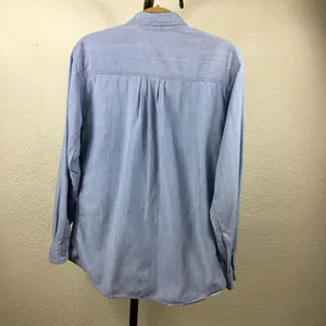St. Stephen Collection Mens Button Down Shirt Size S Denim Cotton Long thumbnail 2