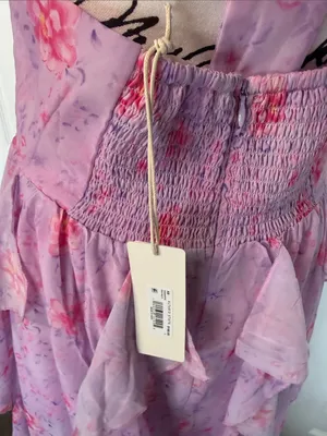 Altar'd State Lavender Pink Floral Halter Maxi Dress thumbnail 4