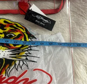 Ed Hardy Clear PVC Tattoo Tiger Carry All Tote With Matching Wallet thumbnail 8