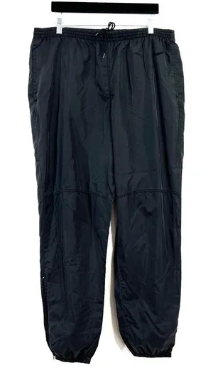 Vtg. 90s Nike White Tag Track‎ Pants Mens XL Charcoal Nylon Windbreaker Running thumbnail 1