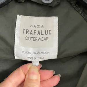 Zara Trafaluc Utility Parka Women XS Olive Green Gorpcore Oversize Hooded Jacket thumbnail 3