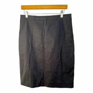 J.Crew Womens Size 6‎ Black Linen Blend Classic Pencil Skirt Lined​​ thumbnail 2