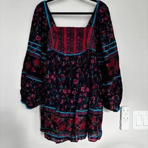 FREE PEOPLE Endless Afternoon Mini Dress in Midnight Combo Size M thumbnail 3