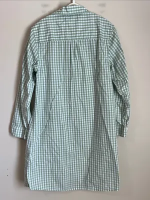Lake Pajama Shirt Dress Gingham‎ Cotton Nightdress Womens XS thumbnail 3