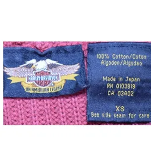 Harley-Davidson Womens XS Red Ribbed Knit Full Zip Hooded Sweater Cotton Japan thumbnail 6