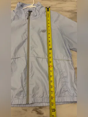 New Balance Full Zip Running Windbreaker Jacket Light Blue thumbnail 6