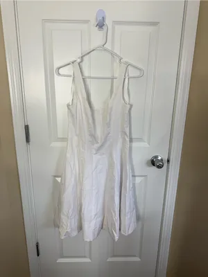 Staud Wells Mini Dress in White 6 thumbnail 2