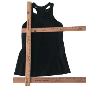 Size 6 Lululemon Body Con Tank Black with Mesh Back thumbnail 9
