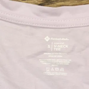 NWT Member's Mark Womens Essential V-Neck T-Shirt Tee DLT4876S L Wisteria Purple thumbnail 4