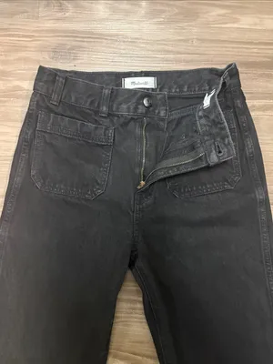 Madewell The Cleo Straight Jeans 26 Fits 28x29 Black Rinse $148 thumbnail 4