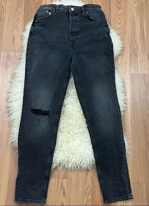 Free People We the Free Faded Black High Waist Button Fly Jeans 28 thumbnail 1