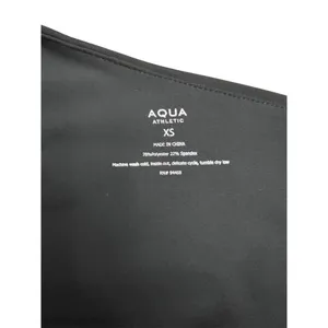 Aqua Athletic Women's One-Shoulder Sports Bra Black XS Activewear NWT thumbnail 5