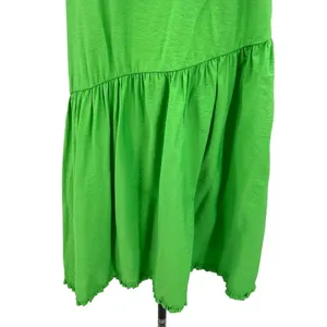 Anthropologie Ruffled One-Shoulder‎ Mini Dress Sleeveless Flowy Green Size Small thumbnail 5