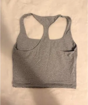 Free people Gray racer back top thumbnail 2