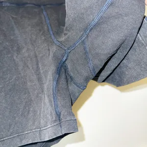 Free people movement off gray black acid wash cotton biker shorts thumbnail 3