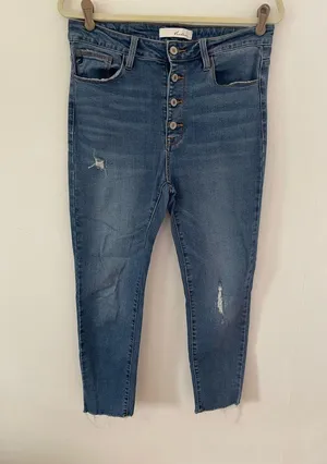KanCan Norah High Rise Ankle Skinny Button Fly Jeans Size 30 thumbnail 1