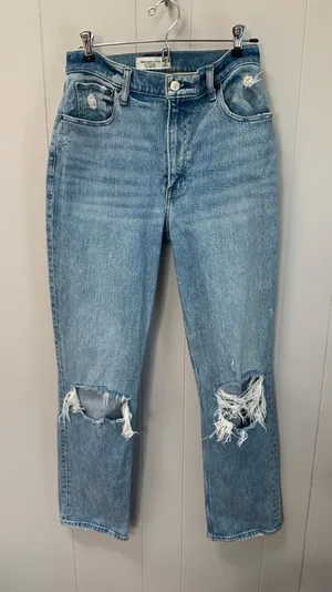 Abercrombie & Fitch Jeans Women The 90s Straight Ultra High Rise Curve Love 28/6 thumbnail 1