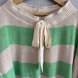 Free People Cassidy Off The Shoulder Sweater Size XS Striped Oversized thumbnail 5