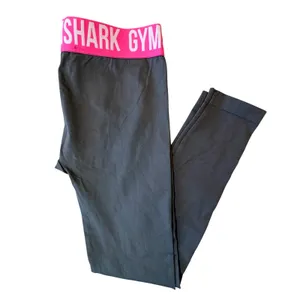 Gymshark Leggings Women M Charcoal Gray Pink Low Rise Yoga Workout Gorpcore‎ thumbnail 3