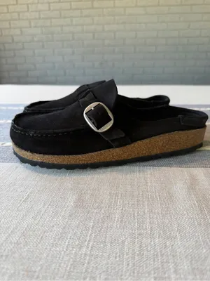 NWOT BIRKENSTOCK women's buckley leather clog in black Size 38 thumbnail 6