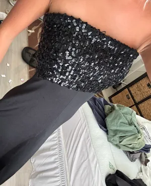 Black Tie Black Sequin Dress thumbnail 8