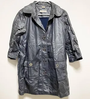 Michael Kors Steel Blue Raincoat thumbnail 1