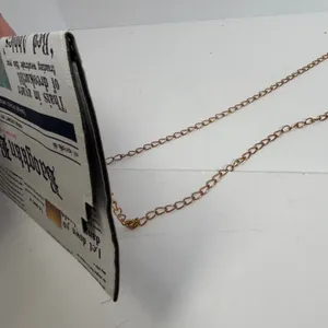 Befet Bay Newspaper Print‎ Envelope Clutch Crossbody Bag Gold Chain White Black thumbnail 10