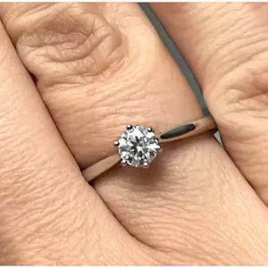 Boutique 1ct Solitaire Platinum Simulated Diamond Engagement Wedding Ring,‎ Size 6 NEW thumbnail 9