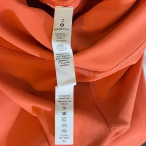 458 | Lululemon Womens 2 High Rise 25" Inseam Athletic Leggings Orange‎ thumbnail 5