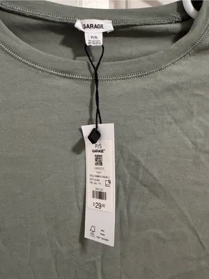 Garage Olive Green Long Sleeve Crewneck Top thumbnail 2